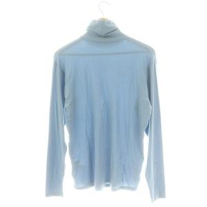 08sircus 23AW Stretch jersey super high neck ニットカットソー 長袖 タートルネック 5 ライトブルー