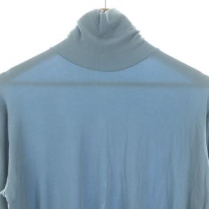 08sircus 22AW Stretch jersey super high neck ニットカットソー 長袖 タートルネック 5 ライトブルー