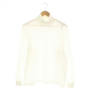 Suvin Supima Tube L/S High Neck Tee カットソー ハイネック 長袖 コットン 36 白 ホワイト