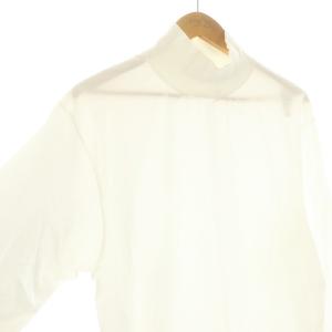 KAPTAIN SUNSHINE Suvin Supima Tube L/S High Neck Tee カットソー ハイネック 長袖 コットン 36 白 ホワイト