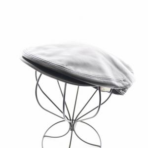 ハンチング 帽子 レザー 58 黒 ブラック /AN35 OF