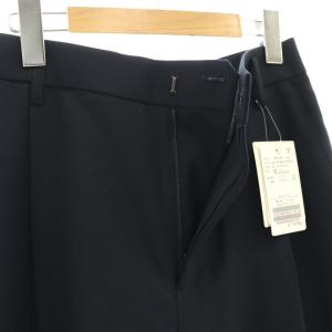IENA TWビエラ ワイドテーパードパンツ タック 40 紺 ネイビー