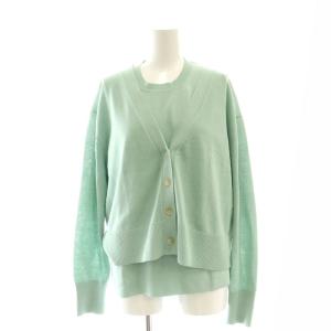 24SS アイシーコットンVネックカーディガン アイシーコットンノースリーブ ニット アンサンブル F