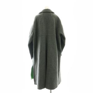 ENFOLD ダブルビーバースリットオーバーコート チェスターコート アウター ロング 36 グレー