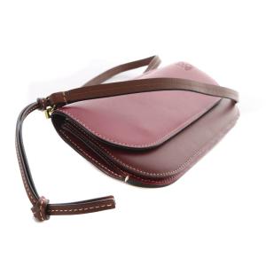 LOEWE ゲート レザー ミニウォレット ボルドー