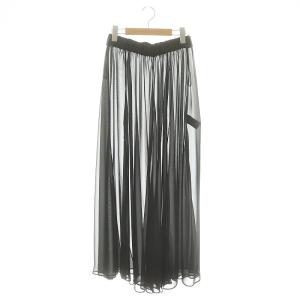 24SS Sheer Maxi スカート ブラック