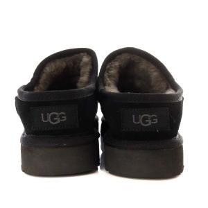 UGG australia クラシック スエード スリッパ スリッポン ムートンファー プラットフォーム US7 24cm 黒 ブラック 1108193