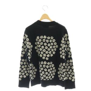 marimekko PUKETTI プケッティ LUODE KNITTED ニット セーター 長袖 L 黒 ブラック オフホワイト