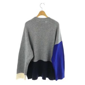 ENFOLD 24SS BI-COLOR BOX-PULLOVER 38 グレー