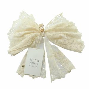 SNIDEL 新木優子 24SS チュールレースヘアクリップ 髪留め ヘアアクセサリー ビックリボン F アイボリー SHGG242231