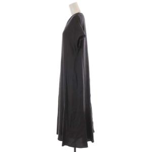 自由区 23SS キュプラリネンシャンタン ワンピース ロング リネン混 38 M グレー /SY OS