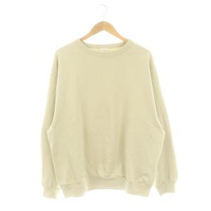 コットンスウェットプルオーバー M ベージュ