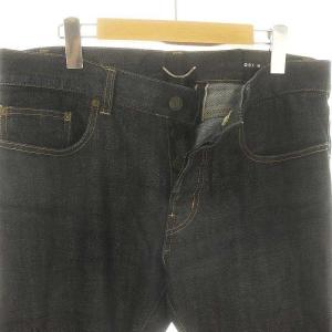 SAINT LAURENT PARIS バイエディスリマン HediSlimane デニムパンツ ジーンズ ストレート ボタンフライ 紺 ネイビー