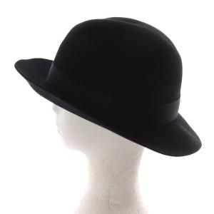 Borsalino 帽子 中折れ フェルトハット 57cm 黒 ブラック