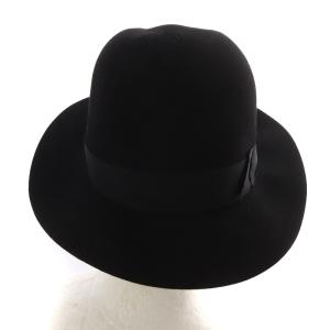Borsalino 帽子 中折れ フェルトハット 57cm 黒 ブラック