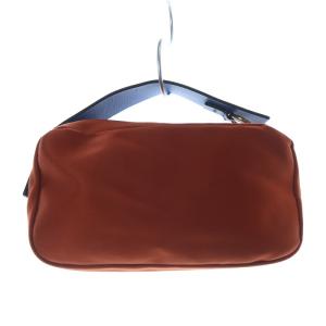 MARNI レザーハンドル ナイロン ポーチバッグ 赤 レッド 青 ブルー PHMOW05Q01