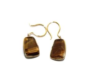 MARIHA ORGANIC GEMS タイガーアイピアス K18 ゴールド