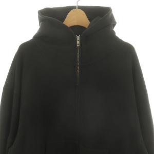 JOURNAL STANDARD LUXE 24AW AUGUST フーディ パーカー ジップアップ F 黒 ブラック