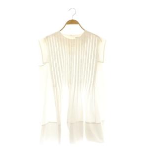 24AW クリアコンパクトブラウス ノースリーブ チュニック丈 プルオーバー 38 M 白 ホワイト /CX
