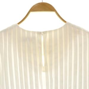 ADORE 24AW クリアコンパクトブラウス ノースリーブ チュニック丈 プルオーバー 38 M 白 ホワイト /CX