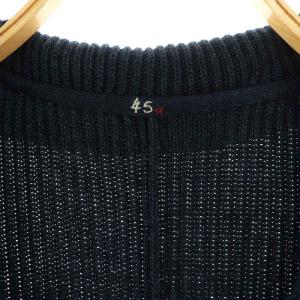 45rpm 藍染ニットジャケット カーディガン コットン 3 紺 ネイビー