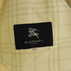 BURBERRY LONDON コットン ステンカラーハーフコート 裏地チェック ベージュ