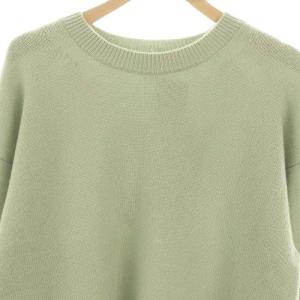 19AW ベビーカシミヤ ニットグリーンオーラリータートルネック1