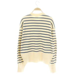 Shinzone BORDER CAPELIN CARDIGAN カーディガン 前開き ボーダー F ベージュ 青 ブルー