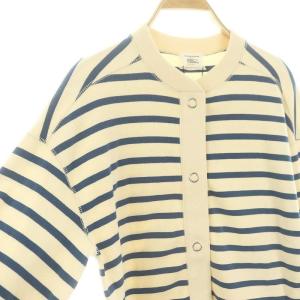 Shinzone BORDER CAPELIN CARDIGAN カーディガン 前開き ボーダー F ベージュ 青 ブルー