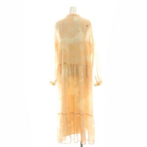 Ameri VINTAGE OLIVIA GATHER SHIRT DRESS ドレス ワンピース 長袖 ロング インナー付き M サーモンピンク