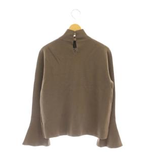 ADORE ドライストレッチハイネックニットプルオーバー カットソー 長袖 ベルスリーブ 38 ブラウン