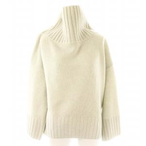 タートルネック ニット セーター 長袖 プルオーバー ウール F グレー