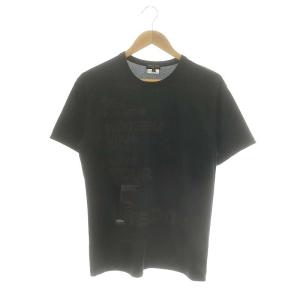 Tシャツ カットソー 半袖 プルオーバー M 黒 ブラック