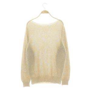Plage 23SS Decollete ニット セーター 長袖 ボートネック ベージュ