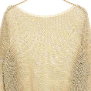 Plage 23SS Decollete ニット セーター 長袖 ボートネック ベージュ