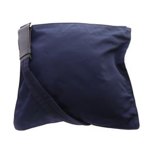 PRADA ナイロン 三角プレート ショルダーバッグ 紺 ネイビー