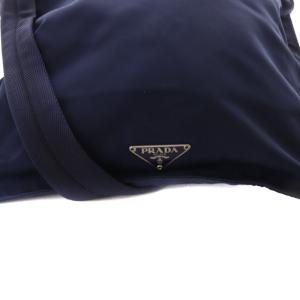 PRADA ナイロン 三角プレート ショルダーバッグ 紺 ネイビー