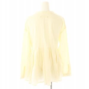 ikkuna / suzuki takayuki コットン キーネック ブラウス シャツ 長袖 リボン 1 S アイボリー