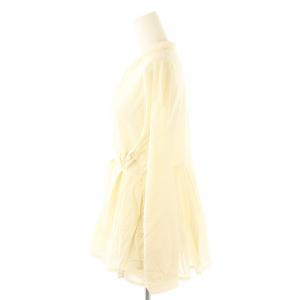 ikkuna / suzuki takayuki コットン キーネック ブラウス シャツ 長袖 リボン 1 S アイボリー