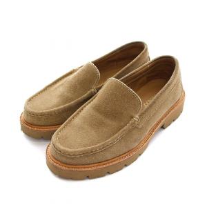 ウィムガゼット別注 トラックソール ローファー スリッポン シューズ スエード 6 23cm ベージュ