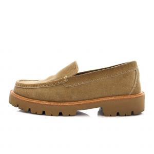 caminando ウィムガゼット別注 トラックソール ローファー スリッポン シューズ スエード 6 23cm ベージュ