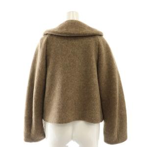 franche lippée トッテオキミニダッフルコート クロップド フェイクパール M 茶 ブラウン