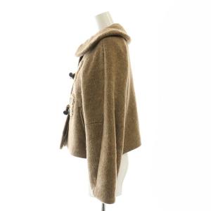 franche lippée トッテオキミニダッフルコート クロップド フェイクパール M 茶 ブラウン