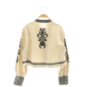 Ameri VINTAGE 23SS MEDI VINTAGE FLOWER EMBROIDERY SHIRT F ベージュ