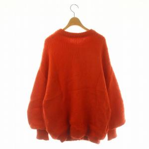 Ameri VINTAGE 22AW 2WAY モヘヤシャギーニット MOHAIR SHAGGY KNIT セーター カーディガン ウール混 F オレンジ