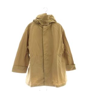 グログランフーディーコート スプリングコート ミドル丈 36 ベージュ