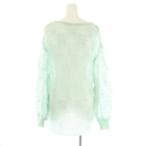 CASA FLINE 23AW モヘアウールクロシェニットプルオーバー セーター 長袖 F ミント