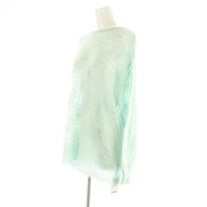 CASA FLINE 23AW モヘアウールクロシェニットプルオーバー セーター 長袖 F ミント