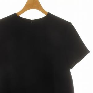 YOKO CHAN YOKOCHAN 24年製 ハーフスリーブヘムギャザーブラウス 38 ネイビー