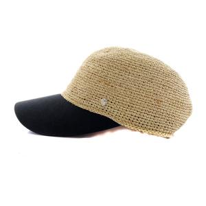 HELEN KAMINSKI vivette ラフィアキャップ 帽子 ベージュ 黒 ブラック